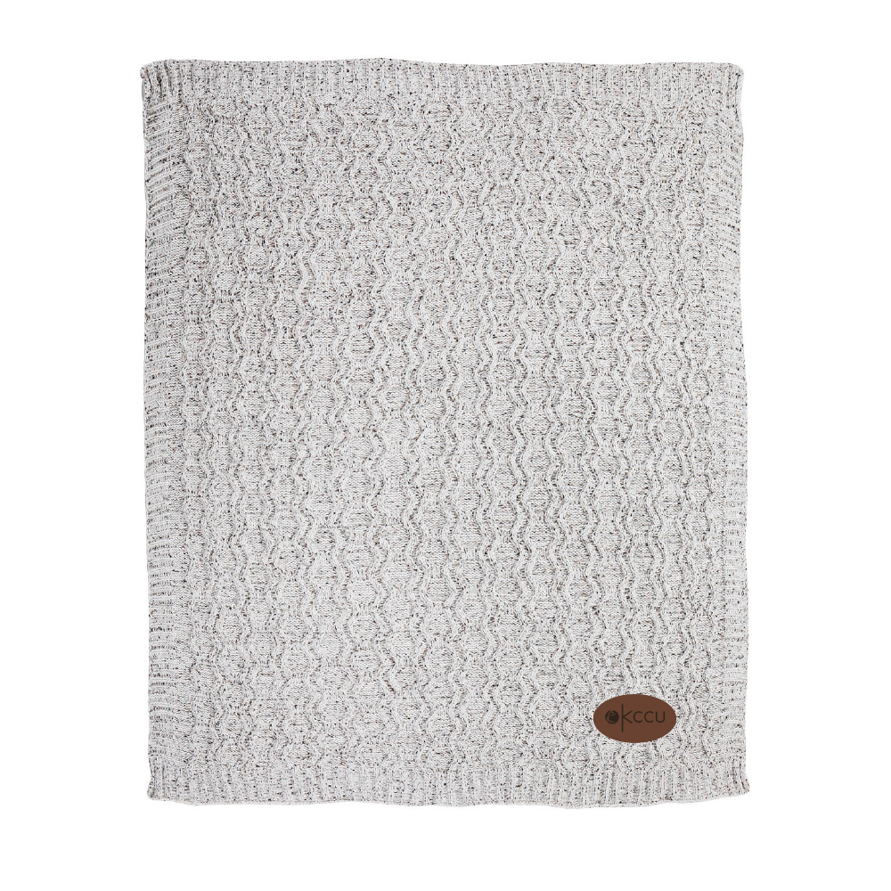 Vanilla Cookie Cable Knit Chenille Blanket.  KCCU-BLANKET